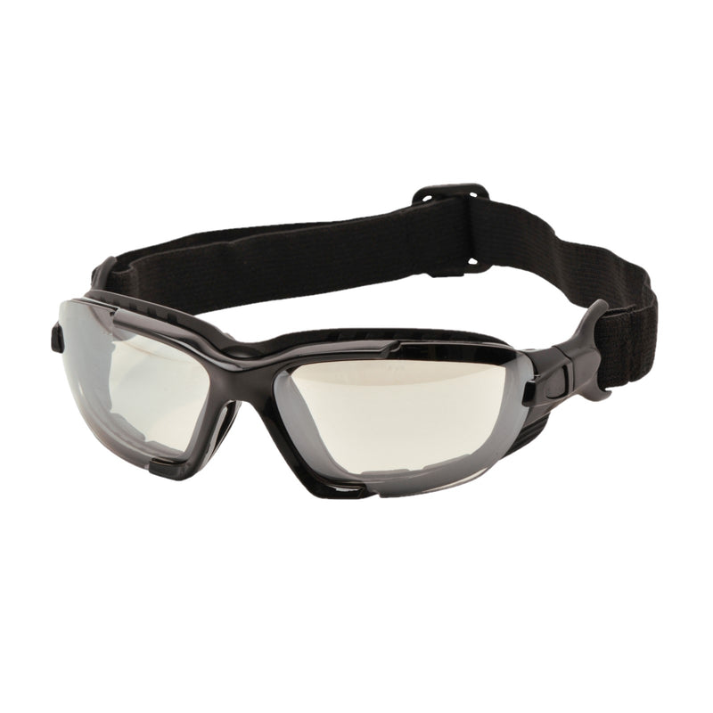 Transparent personal protection glasses with optional band included Portwest PW11