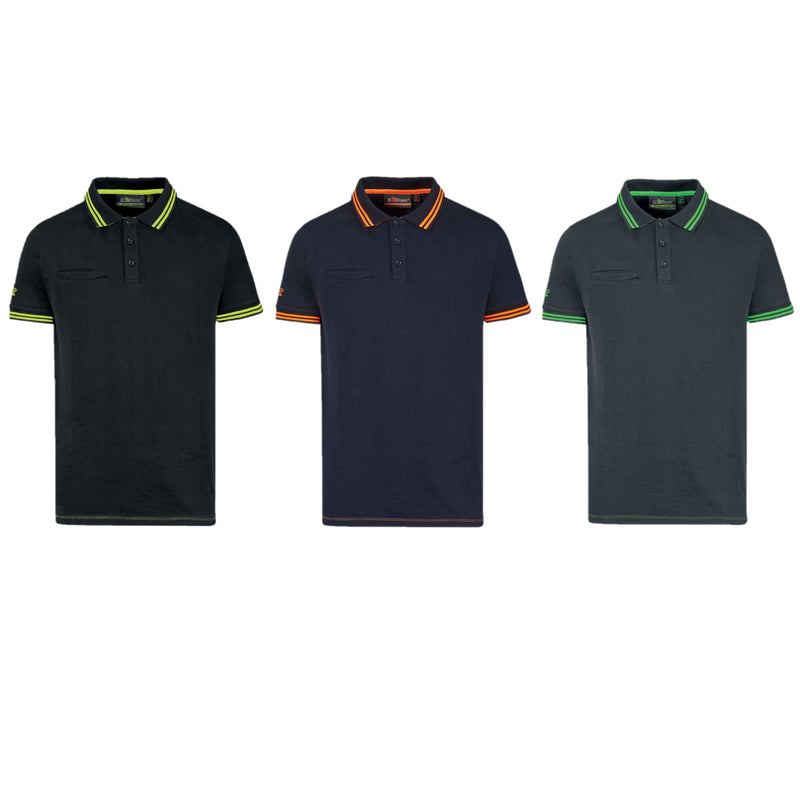 Short sleeve summer polo shirt yellow / orange / green t. M-2XL Upower