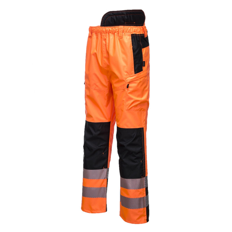 Pantalone impermeabile alta visibilità da lavoro giallo o arancio T. S-3XL PORTWEST PW342