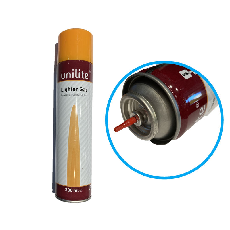 Reload Gas Lighter Butane Gas Torch 300 ml Unilite