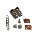 Set ricambi torcia a filo saldatura MIG BZ 24-240 ugelli, punte guidafilo, supporto punte 16 pezzi