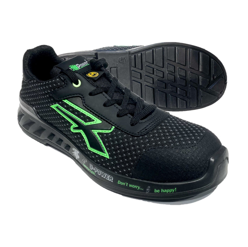 Low safety shoe black / green S3 UPOWER STEVE from 40 to 45