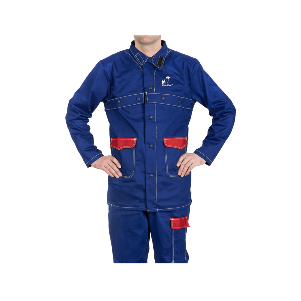 Giacca da saldatore cotone flame retardant blu 2XL WELDAS FIRE FOX