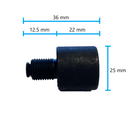 Adattatore con attacco quadro 1/2" per mandrini con attacco filettato 1/2"X20 FERMEC