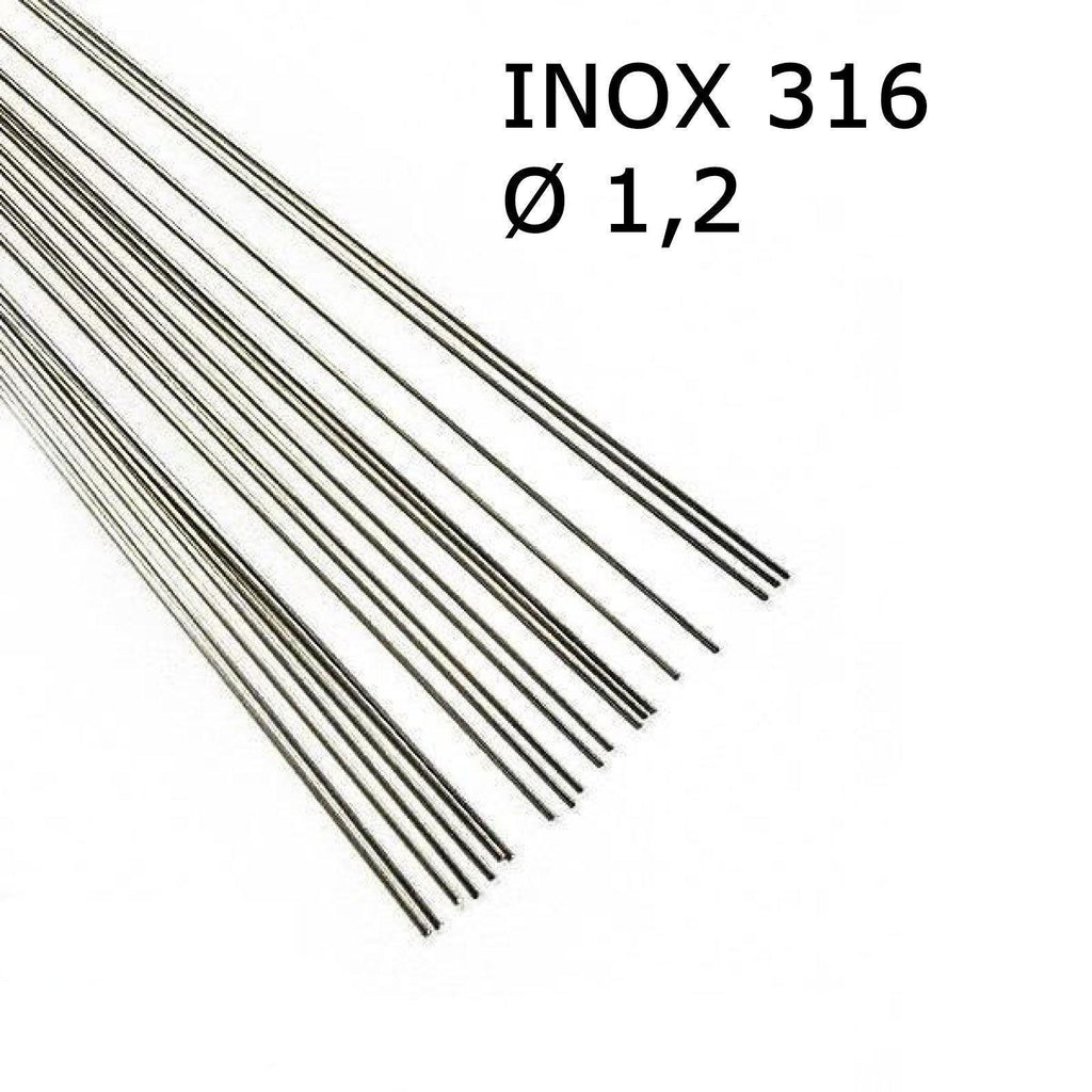 Innox Rods 1kg 316LSI stainless steel rods for TIG welding Ø1.2mm length 1 meter