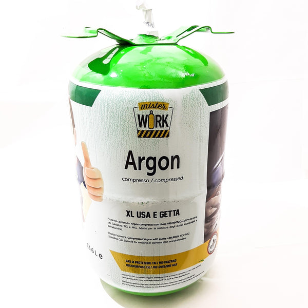 Gas Cylinder Argon Disposable 14 liters 60 Bar Welding TIG