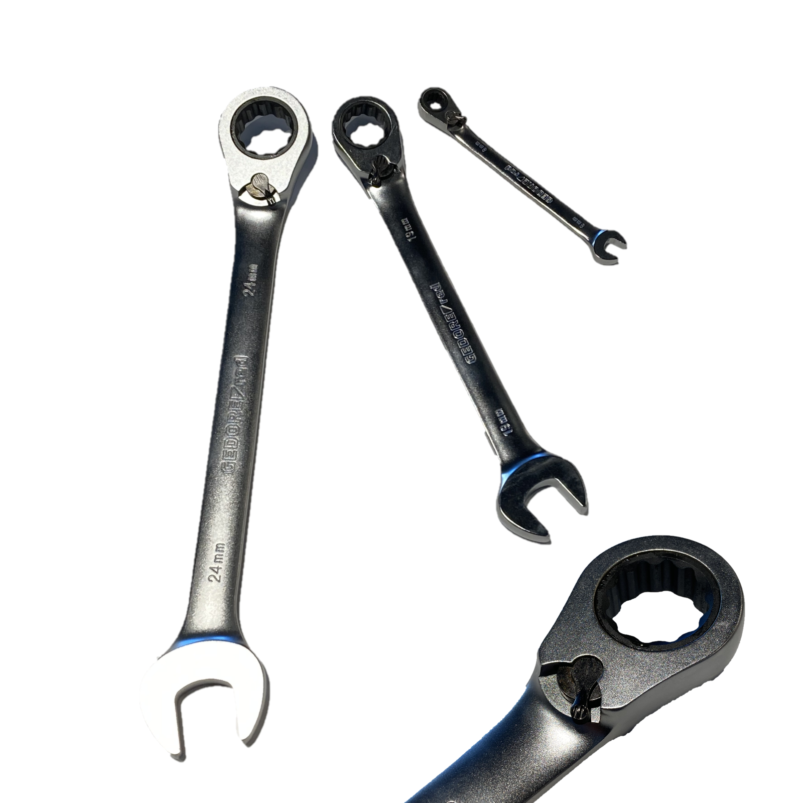 Chiave A Doppia Bocca GEDORE Red 24-26mm - Corta E Compatta Per Spazi Stretti | 245mm Cromata Antiabbaglio