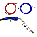Torcia Saldatura filo MIG MAG multiprocesso raffeddamento aria tipo 25 lunghezza 3mt ottima per saldatura Alluminio