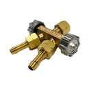 Valvola-derivazione-2-vie-con-rubinetto-epr-riduttore-di-pressione-GAS-OSSIGENO-attacco-3/8"-portagomma-da-8mm