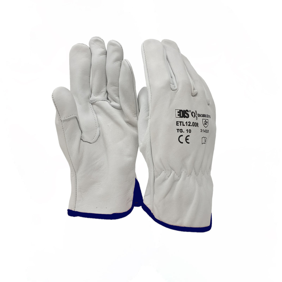 3 Paia Guanti Lavoro StrongHand In Pelle Bovina Morbida, Modello Silverstone, Taglia 10/XL, Resistenti E Comodi