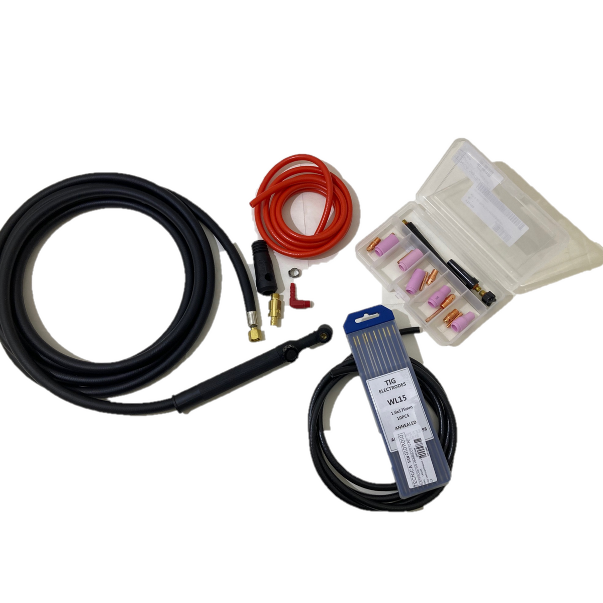 RIVERWELD Cavi E Gas (acqua) Raccordo Connettore Cavo Separato Per Torcia Per Saldatura TIG (9/16" 14,29 Mm -18 WP18 2pk - Foto 6