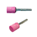 Moletta cilindrica con gambo diametro 6 mm in corindone rosa diversi modelli e diametri disponibili