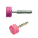 Moletta cilindrica con gambo diametro 6 mm in corindone rosa diversi modelli e diametri disponibili