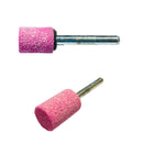 Moletta cilindrica con gambo diametro 6 mm in corindone rosa diversi modelli e diametri disponibili