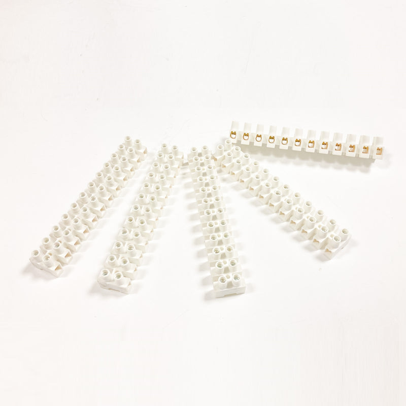 12-way terminal without fuse, 12mm pitch, for cables 6mm² 400V CF 5 Pieces 