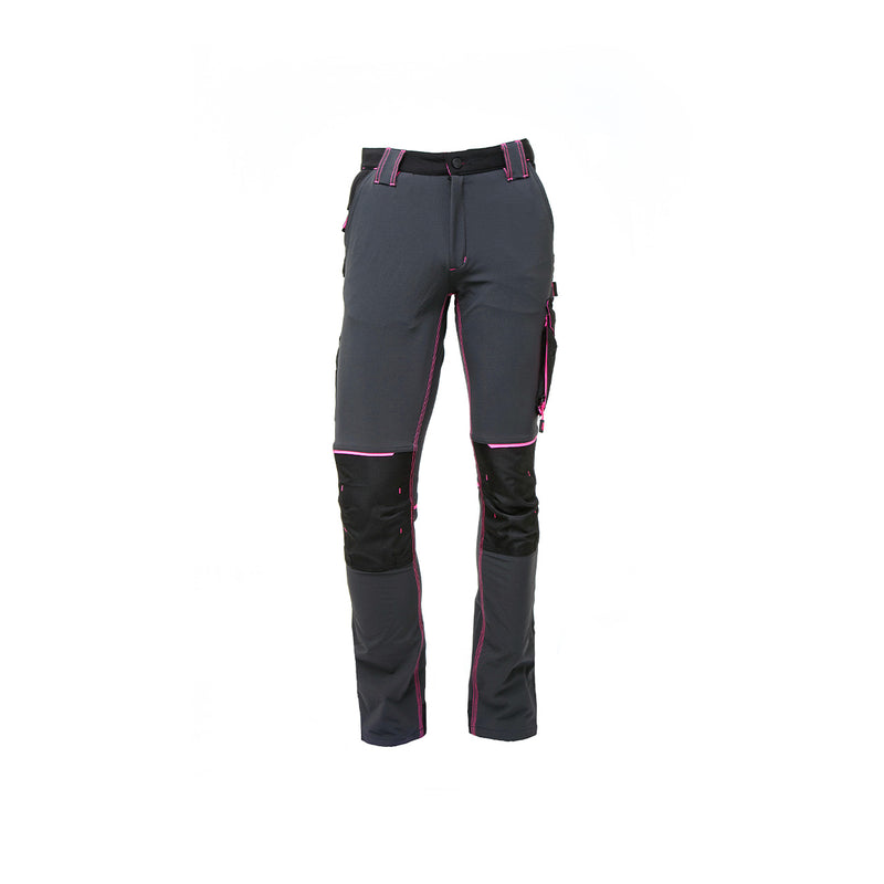 Women's work trousers Upower Atom Lady with fuchsia inserts