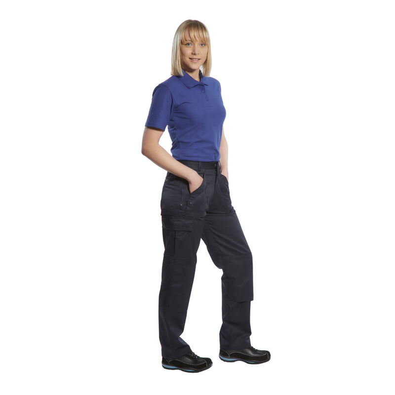Black woman work trousers size from XS to 3XL Portwest Action S687