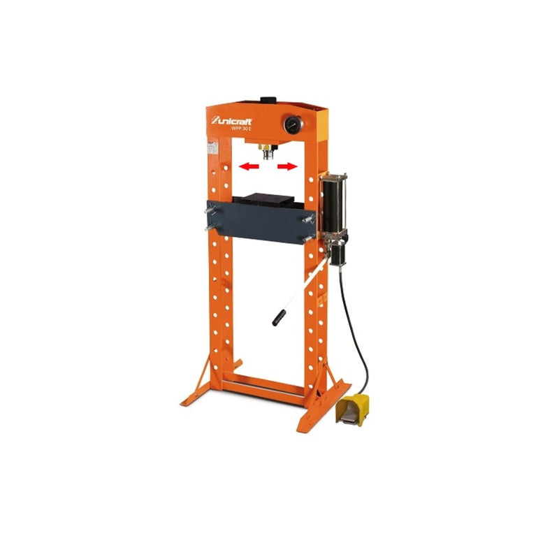 Pressa Idraulica 30 Tonnellate Pressatrice con manometro di controllo pressione cilindro laterale scorrevole Unicraft WPP 30  E