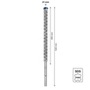 Punta per martello tassellatore attacco SDS MAX -8X diam 25x400mm o 28x400 mm per calcestruzzo BOSCH EXPERT