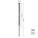 Punta per martello tassellatore attacco SDS MAX -8X diam 25x400mm o 28x400 mm per calcestruzzo BOSCH EXPERT