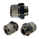 Raccordo diritto maschio conico teflonato ad incastro istantaneo att. 1/2"-1/4"-3/8" AIREX 351