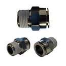 Raccordo diritto maschio conico teflonato ad incastro istantaneo att. 1/2"-1/4"-3/8" AIREX 351