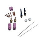 Set ricambi completamento torcia saldatrice TIG 17 18 26 portapinza gas lens + elettrodi oro