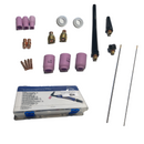 Set ricambi completamento torcia saldatrice TIG 9 20 portapinza gas lens + elettrodi oro