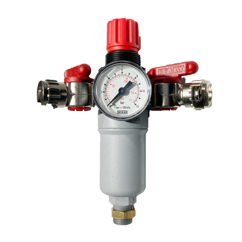 Interruttore del regolatore di pressione del compressore d'aria Manometro della valvola di controllo con connettore maschiO femmina + regolatore di Interruttore del regolatore di pressione del compressore d'aria Manometro della valvola di controllo con connettore maschiO femmina + regolatore di