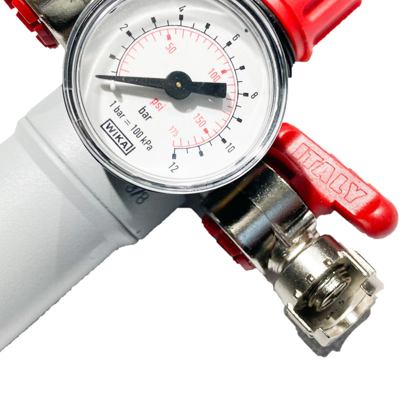 Filtro regolatore aria compressa att. 3/8 manometro+2 rubinetti AIREX 452