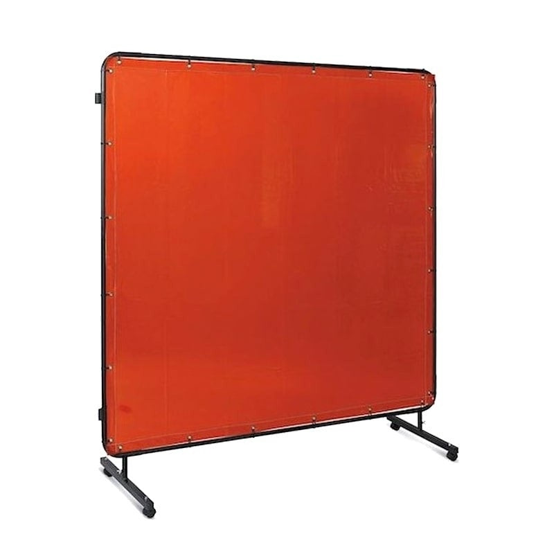 Red PVC protective screen for welding 174x174cm with telwin support