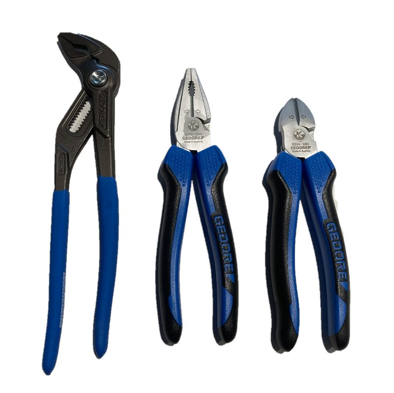 3-piece Pliers and Nippers set for cutting and fixing GEDORE 3012859