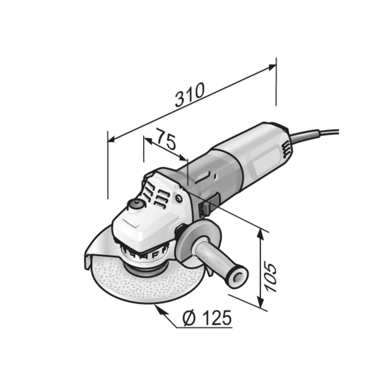 125 mm 1400 W Flex L1400-125 disc grinder