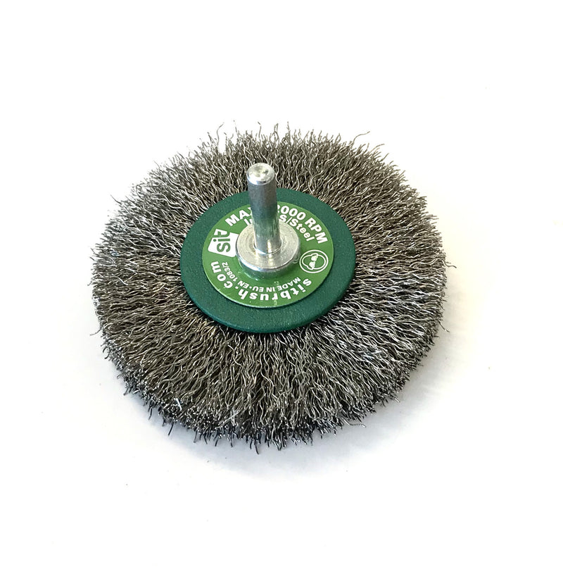 Circular brush with stainless steel stem