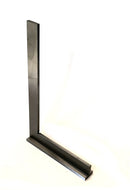 Squadra 90° in acciaio tipo a cappello con battuta