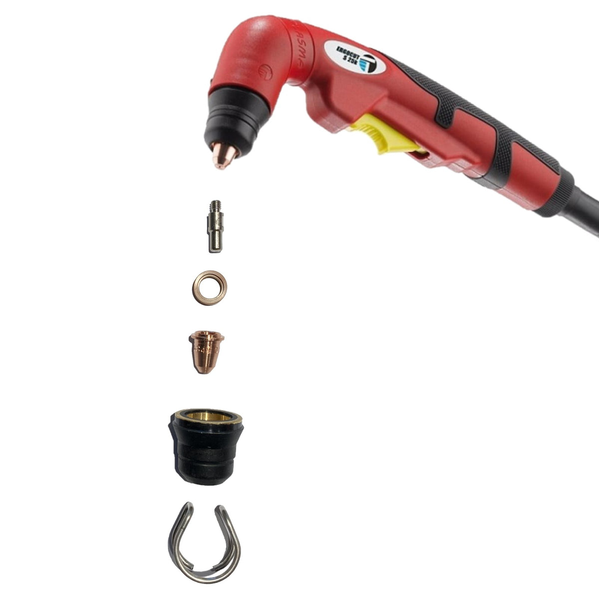 Bewinner Kit Consumabili Per Torcia Plasma MAX30: 5 Elettrodi (220478) + 5 Ugelli (220480) – Alta Conducibilità