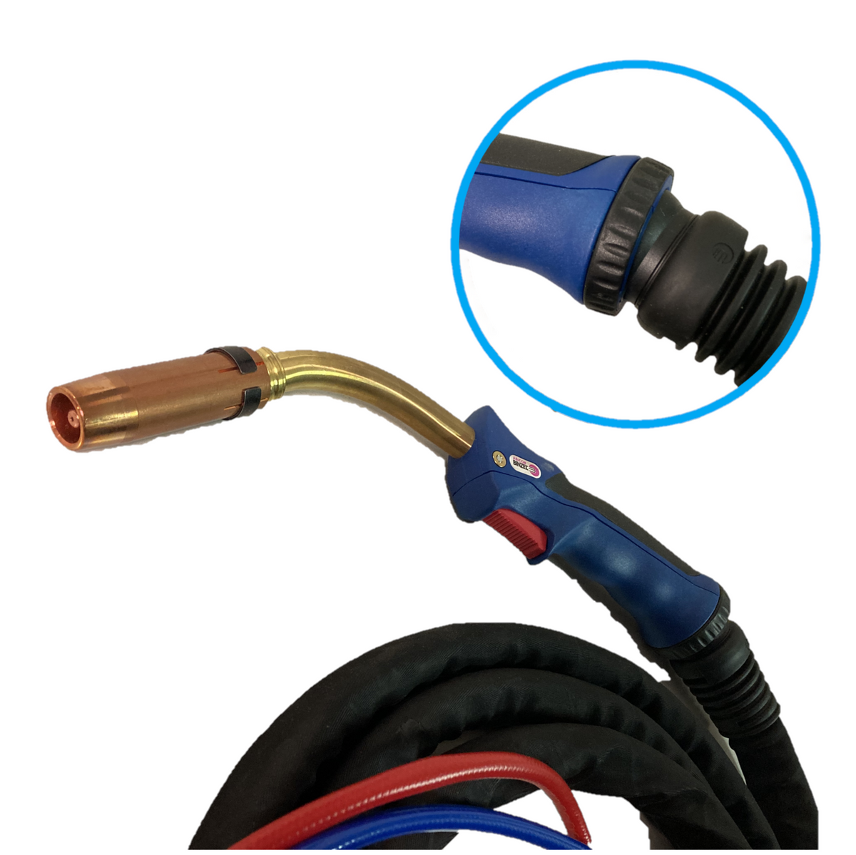 Torcia Per Saldatrice MIG MAG MB-15 Con Cavo Da 5 Metri E Connettore Euro - Corrente 180A