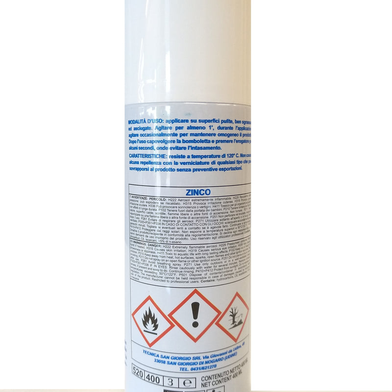 Zinco spray lunga durata in bomboletta 400 ml - Tecnista